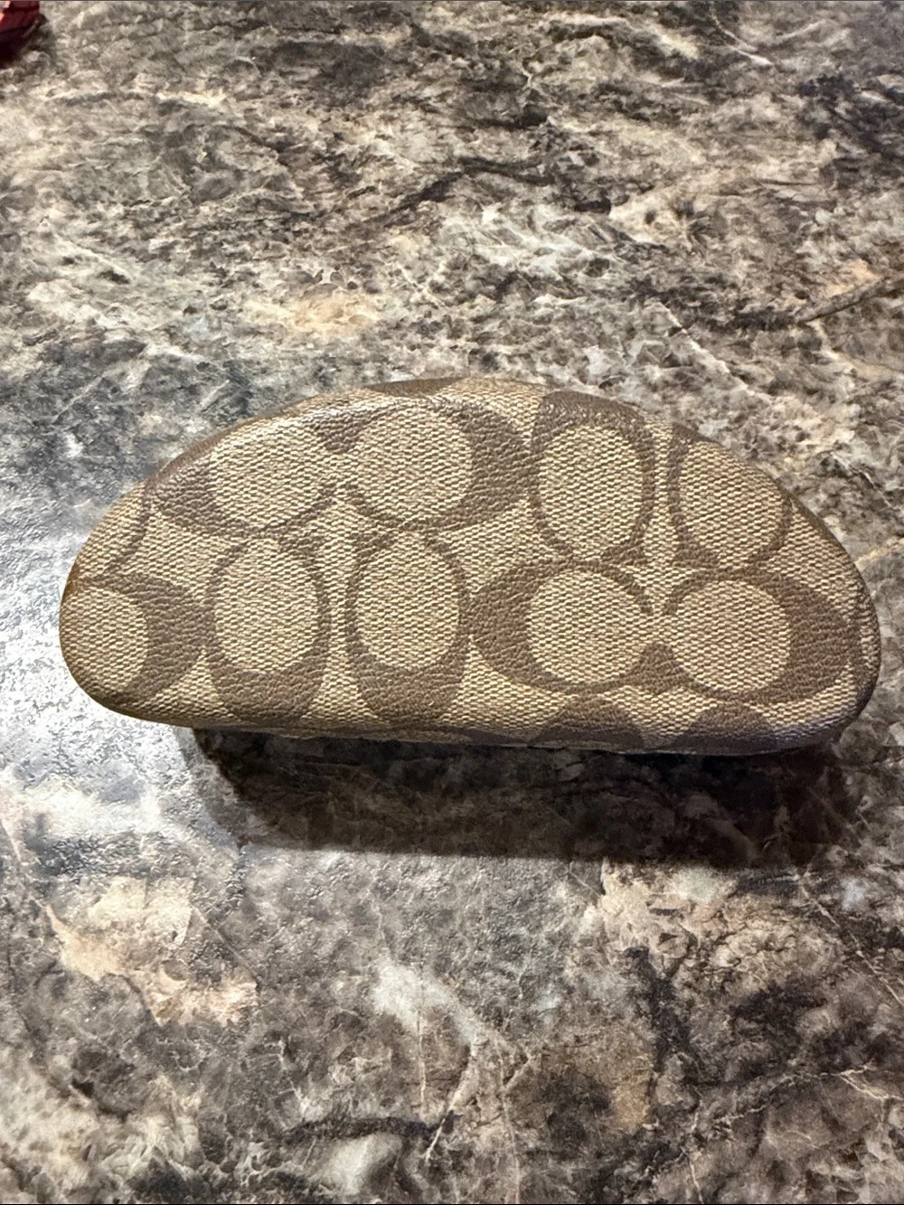 Coach Brown Signature Canvas Eyewear Case